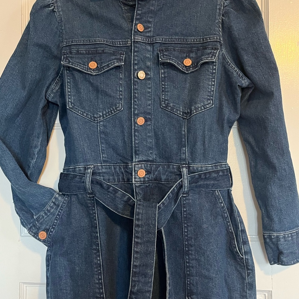 GAP denim cargo jumpsuit
